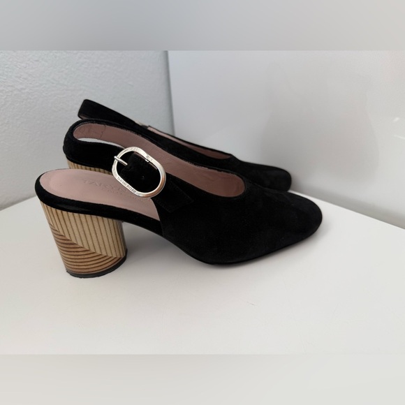 NWOT Taryn Rose  Black Leather  Slingback Women's Shoes size 8 - Picture 3 of 5